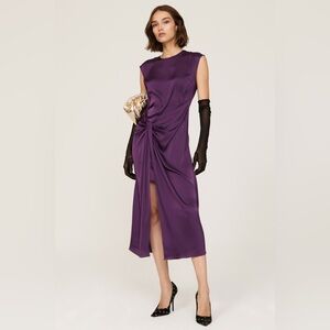 Chic Purple Midi Dress